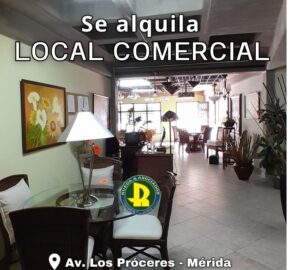 EN ALQUILER LOCAL EN LA AV LOS PROCERES MÉRIDA – VENEZUELA
