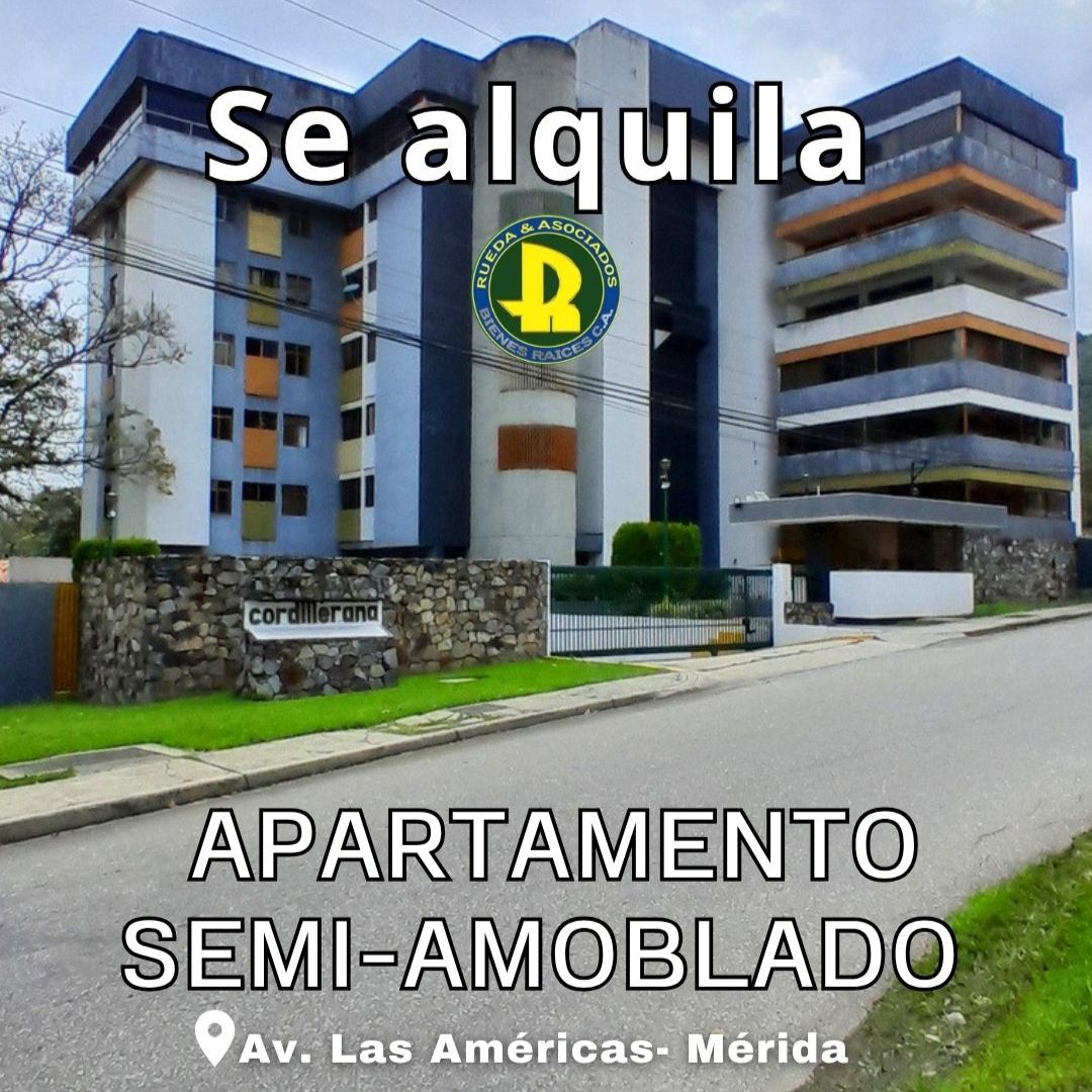 SE ALQUILA APARTAMENTO EN RESIDENCIAS CORDILLERANA AV LAS AMERICAS  MÉRIDA VE