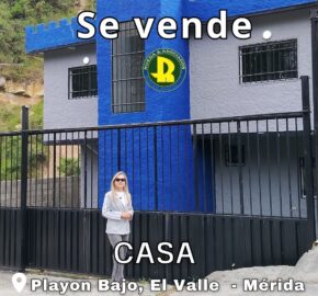 SE VENDE CASA EN GRIS EN EL PLAYON BAJO EL VALLE – MÉRIDA VE