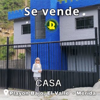SE VENDE CASA EN GRIS EN EL PLAYON BAJO EL VALLE – MÉRIDA VE