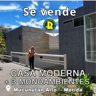 SE VENDE CASA MODERNA EN MUCUNUTAN MÉRIDA VE