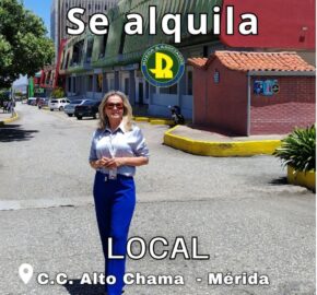 SE ALQUILA LOCAL COMERCIAL EN CC ALTO CHAMA MÉRIDA VE
